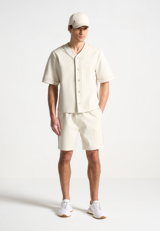 Signature Baseball Shorts - Beige