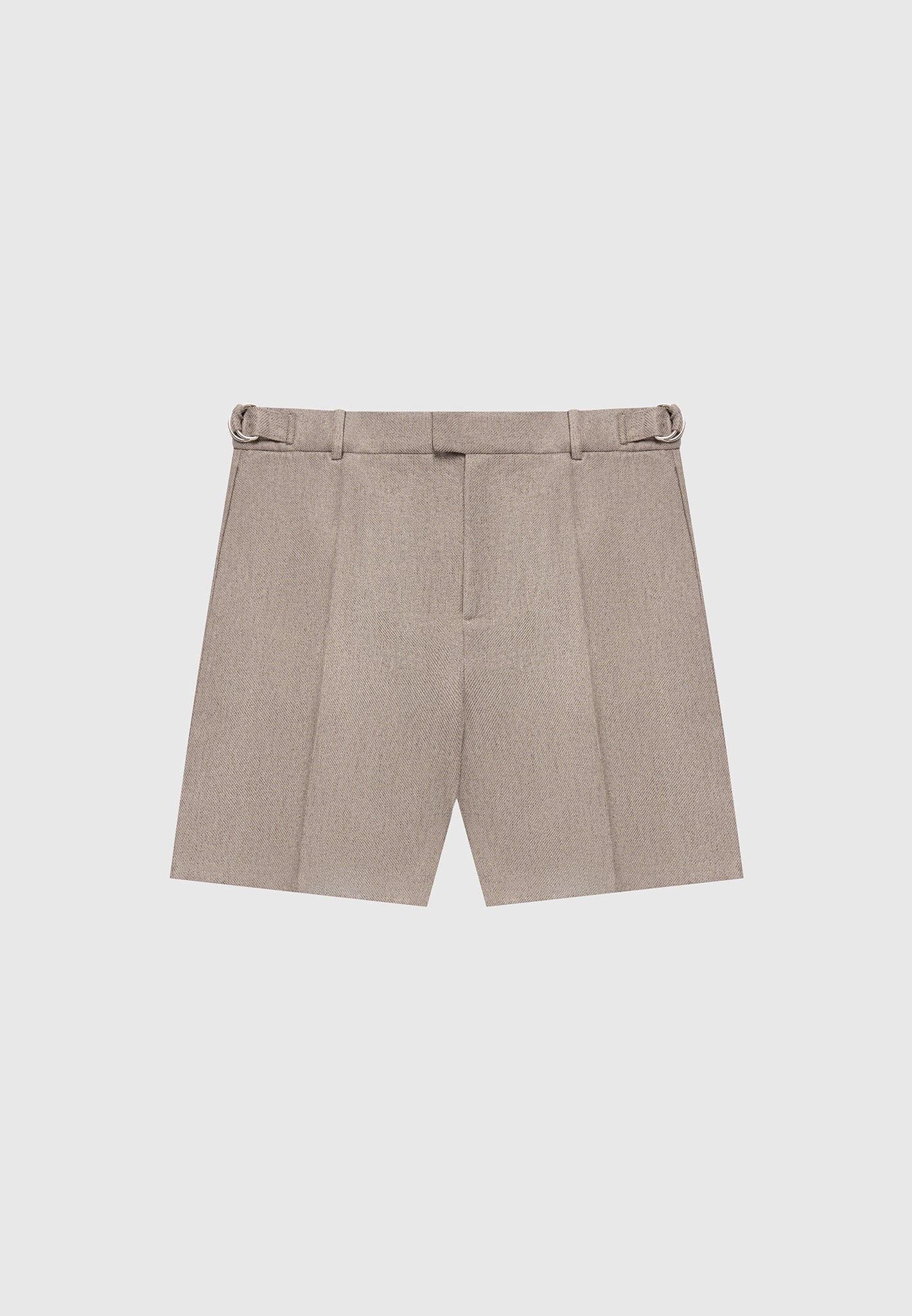 Textured Tailored Shorts - Taupe
